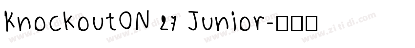 KnockoutON 27 Junior字体转换